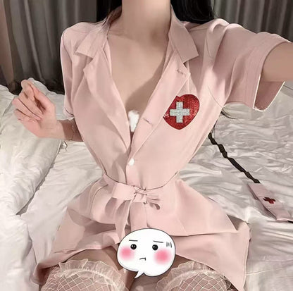 Sex Nurse Uniform Role Playing Lace Pure Sex Bed Free from Exposing Women's Underwear Emotions Suit Kit Supply